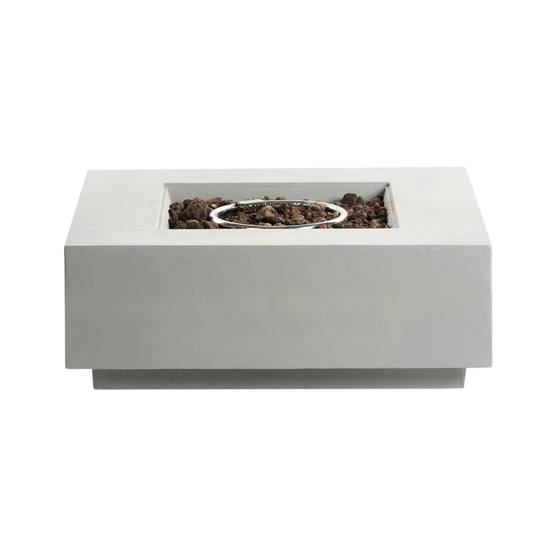 Square Concrete Propane Fire Pit