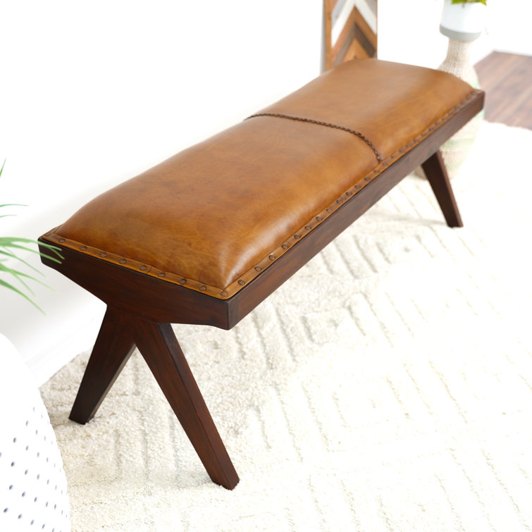 Murrow Genuine Leather Bench