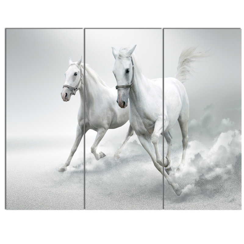 " Running White Horses " 3 - Pieces