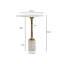 White Marble Round Side Table with Gold Aluminium Column