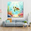 Dessin de bébé tortue de mer, art mural en verre trempé-1302813975