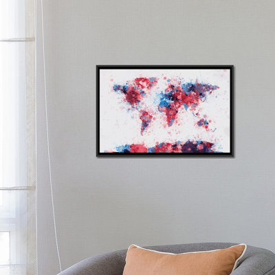Karlskrona " World Map Paint Drops V " by Michael Tompsett