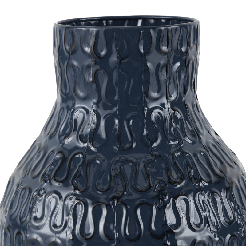 Vase décoratif en métal texturé Almath