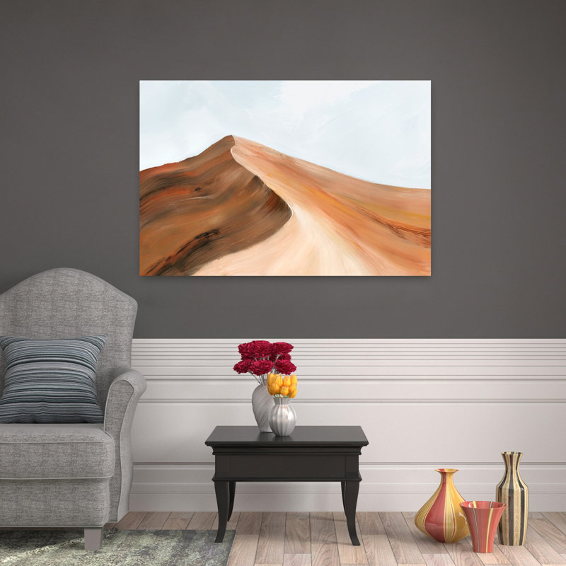Désert de l'Arizona I, paysage serein et paisible abstrait, art naturel, H 32 po x l 48 po