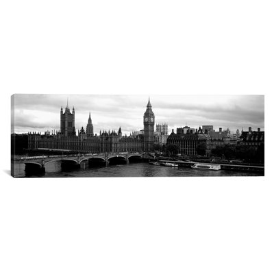" Bridge Across A River, Westminster Bridge, Big Ben, Houses Of Parliament, City Of Westminster, London, England " by Panoramic Images