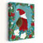 Whimsical Christmas Santa Traditional Whimsical Abstract Winter Flower Wall Art Print 1 Piece Wrapped Canvas Wall Art-45629262