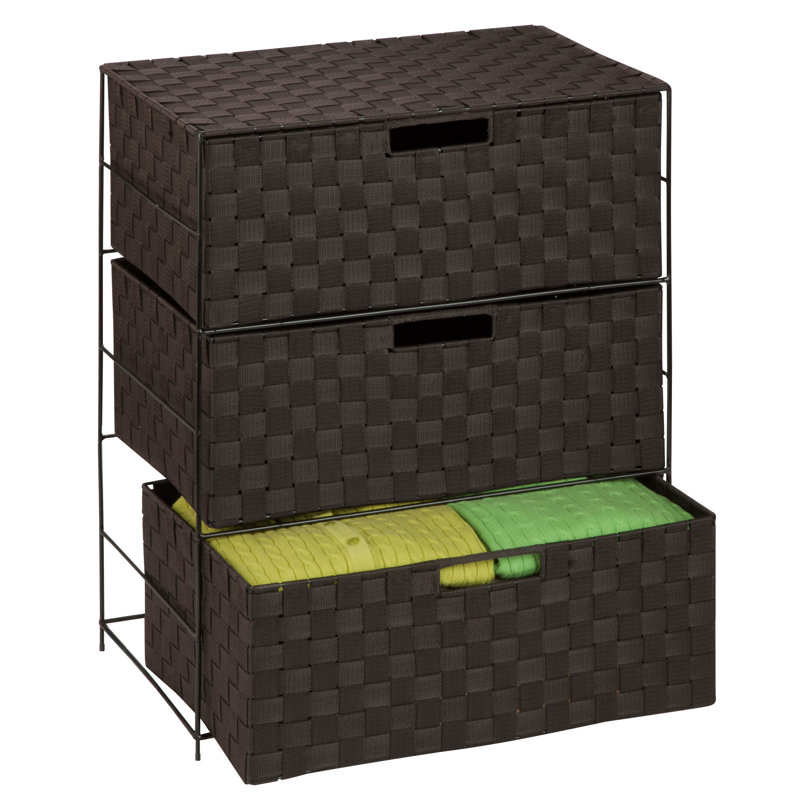 Commode de rangement 3 tiroirs Camptown, Espresso