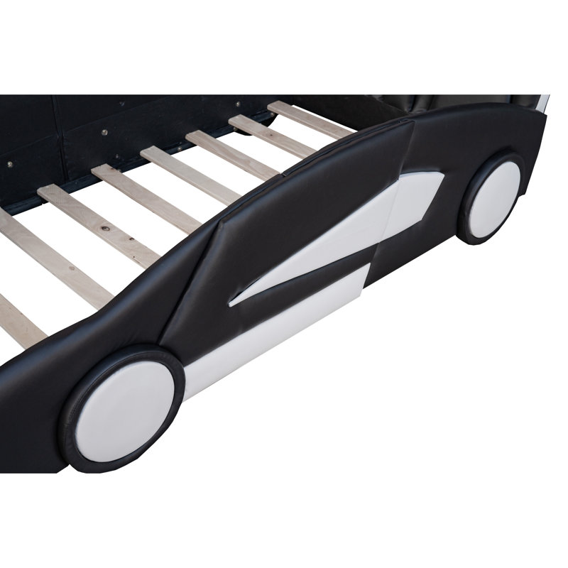Lit plateforme avec roulettes Race, Noir