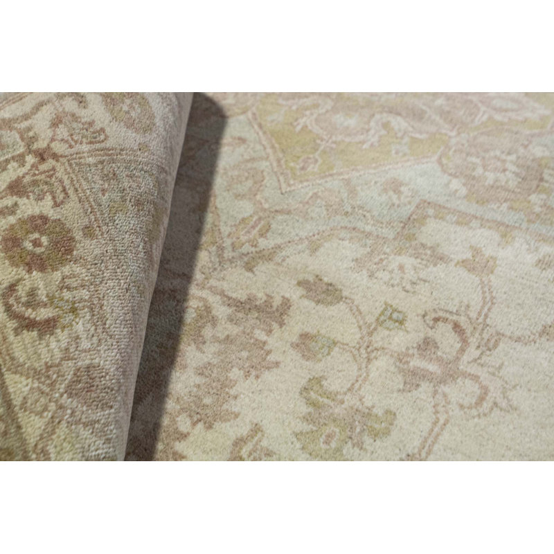 Cornwall Wool Oriental Area Rug in Cream