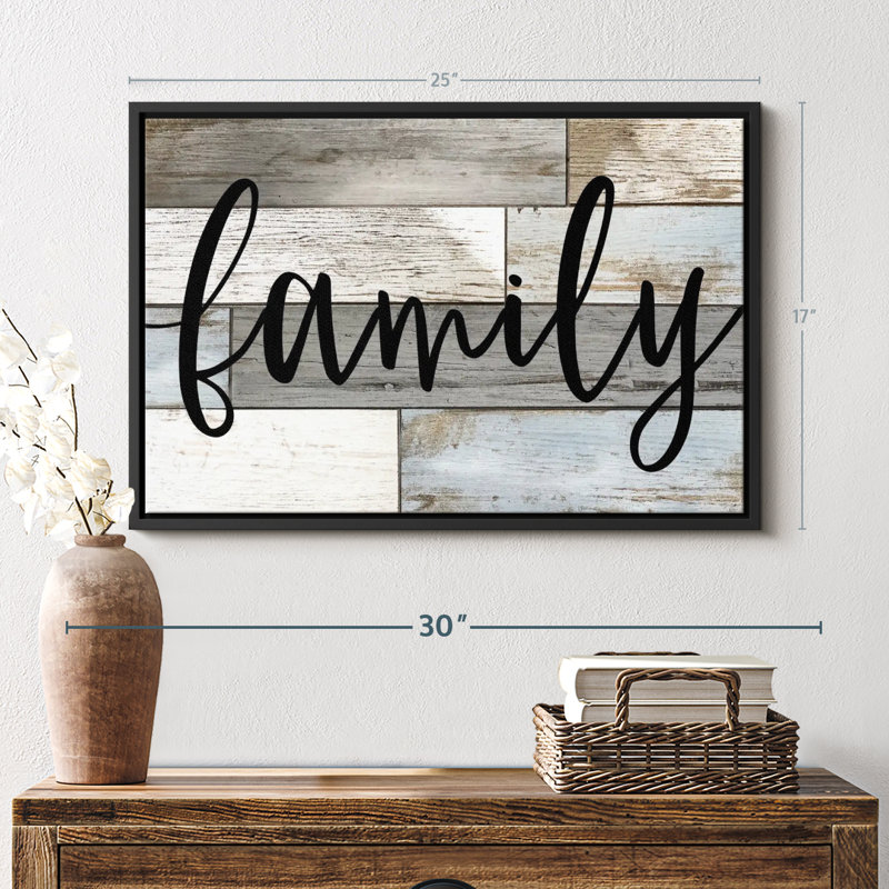 «Wood Style Family», reproduction sur toile, H 25 po x l 17 po