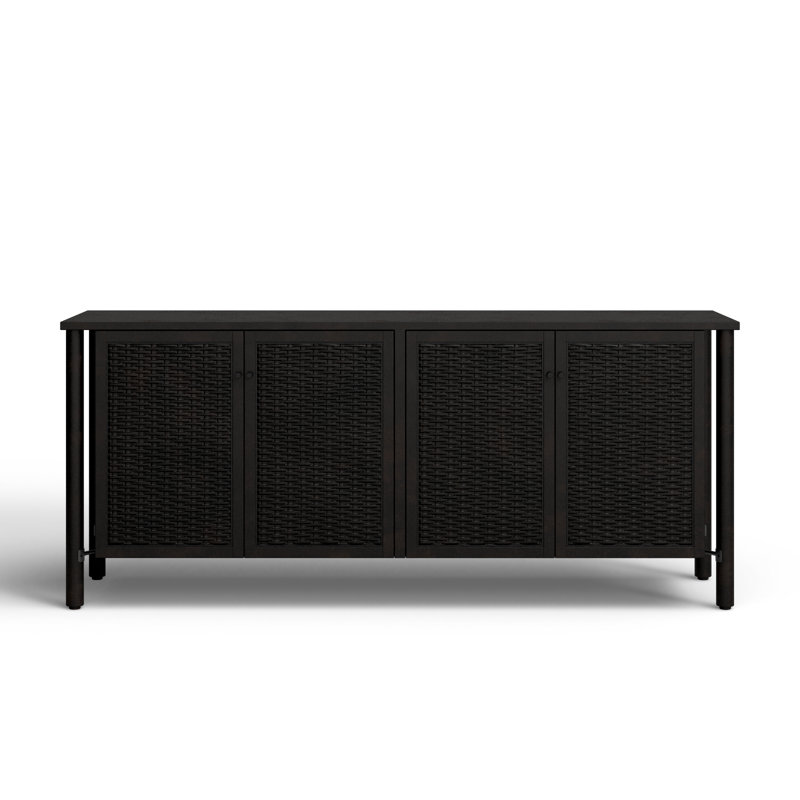 Abbey 74'' Solid Wood Sideboard, Black