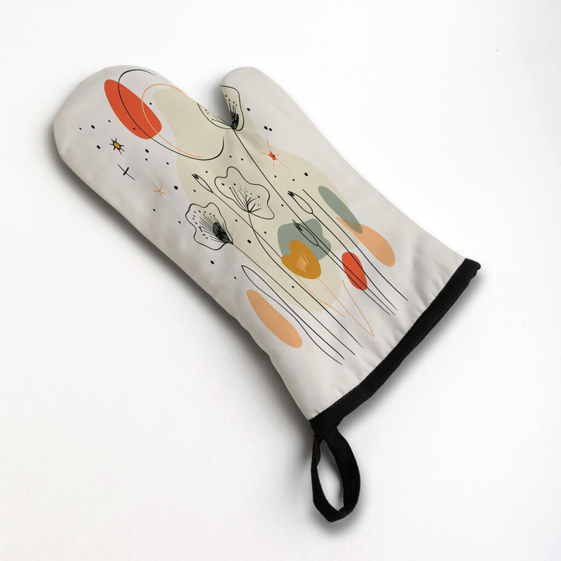 Line Petals Oven Mitt Cotton Twill