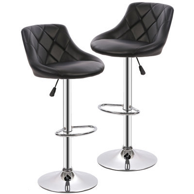 Noaelle Swivel Upholstered Adjustable Height Counter Stool with Metal Frame