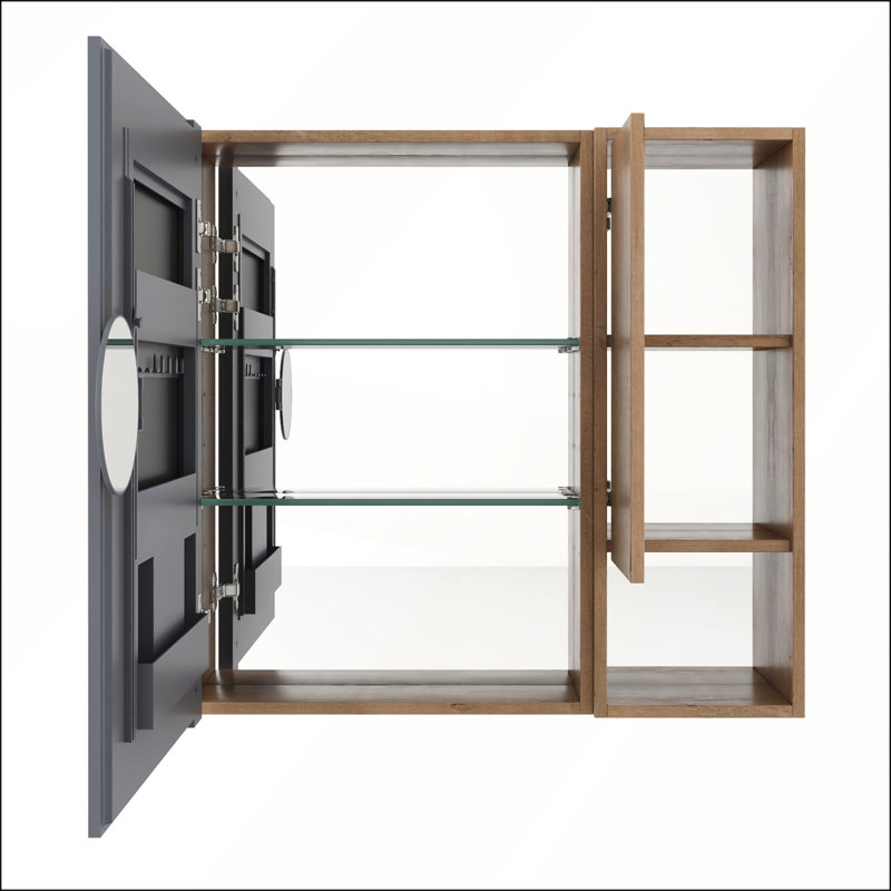 Armoire de salle de bain 29,63 po avec tablettes réglables et rangement à compartiments multiples pour une efficacité accrue