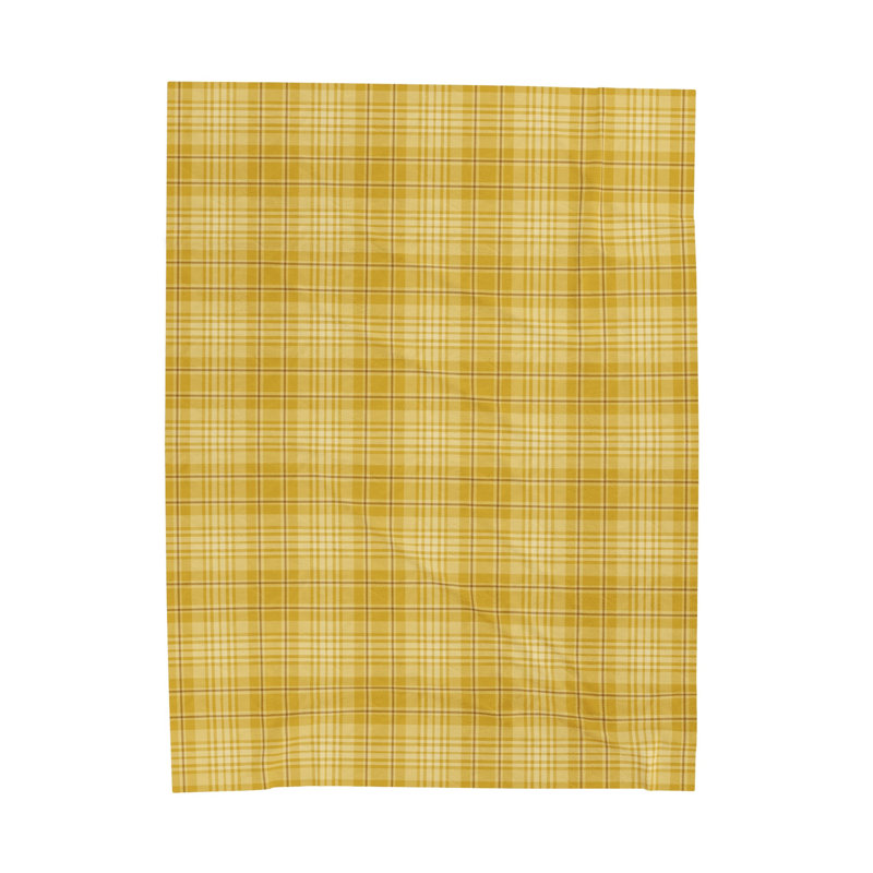 Couverture en velours de velours / plaids des fêtes d'hiver, Double, Jaune