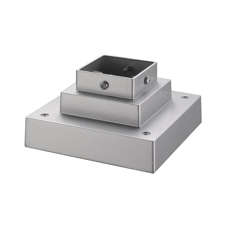 Base de pilier d'extérieur 3,5 po Arrabelle, Argent