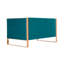 Causeuse en velours bleu sarcelle Trillium-327596391