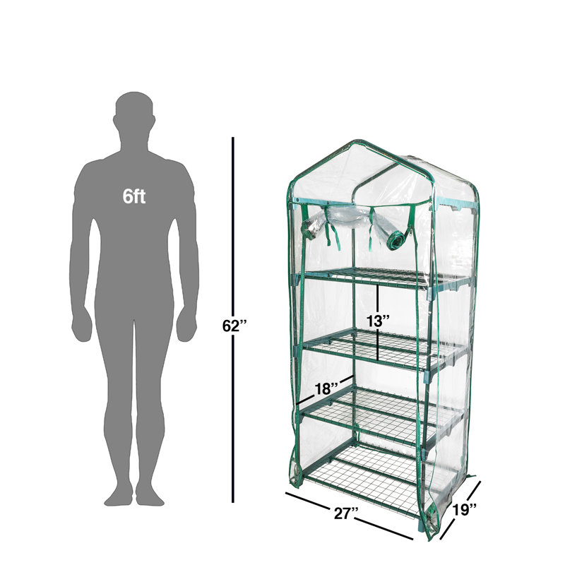 19.29" W x 27.1" D Greenhouse, White