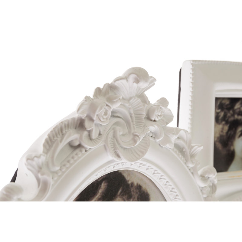 Embossed Picture Frame, White