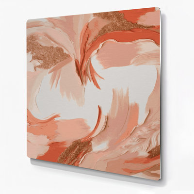 «Lyrical Abstraction 71», art mural en métal orange