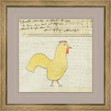 Chicken- Mennonite Ledger Drawing Giclee Print by Soicher Marin Archives