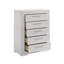 Commode 5 tiroirs en bois blanc Blanca