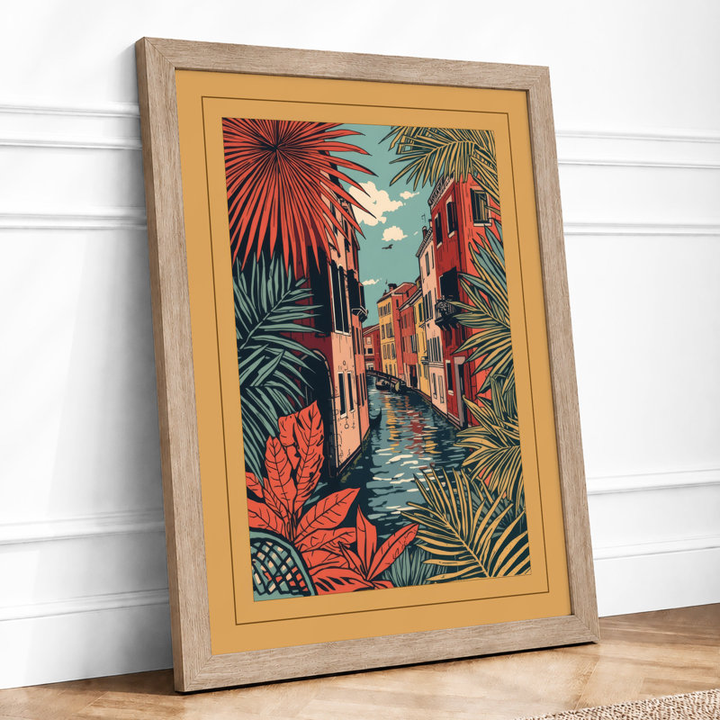 Venetian Paradise Tropical - Print, A1 - 84.1 x 59.4 cm, Oak