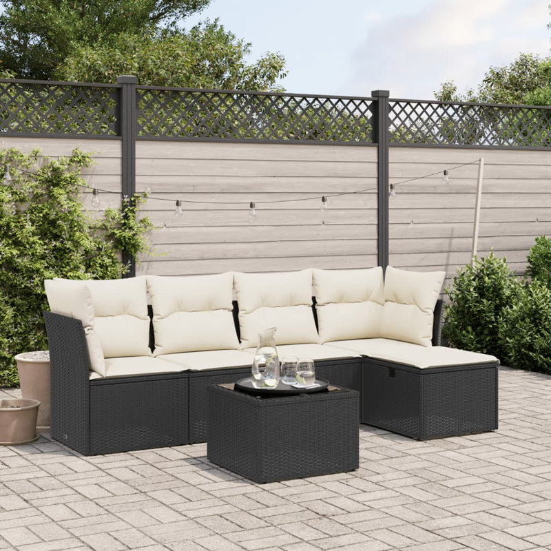 Vidaxl Garden Sofa Set Black
