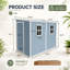 Abri de jardin en résine de 1,20 m x 2,40 m avec plancher et fenêtres