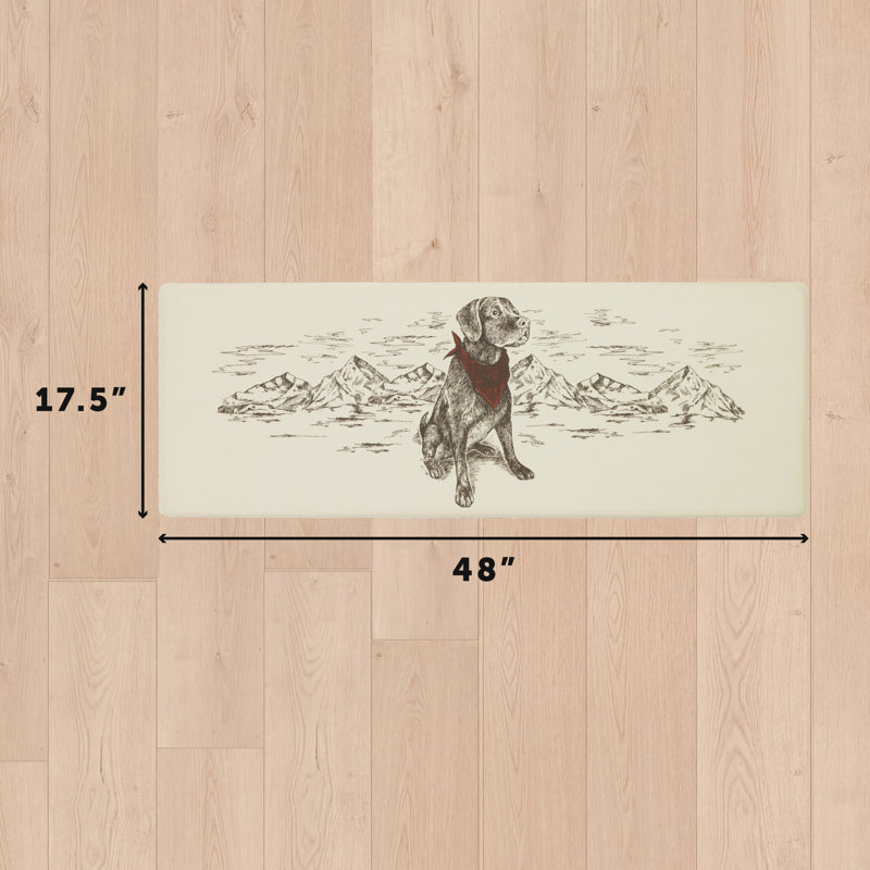 Tapis de cuisine Eddie Bauer, 17,5 po x 48 po, Beige Multi