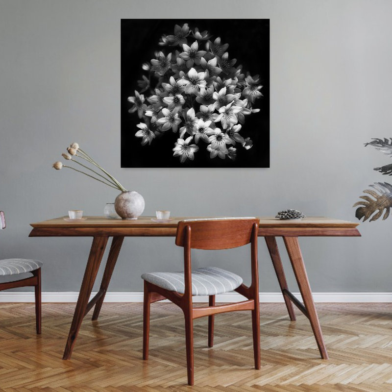 «Graceful Floral Cluster», art dramatique délicat, plante naturelle, H 32 po x l 32 po