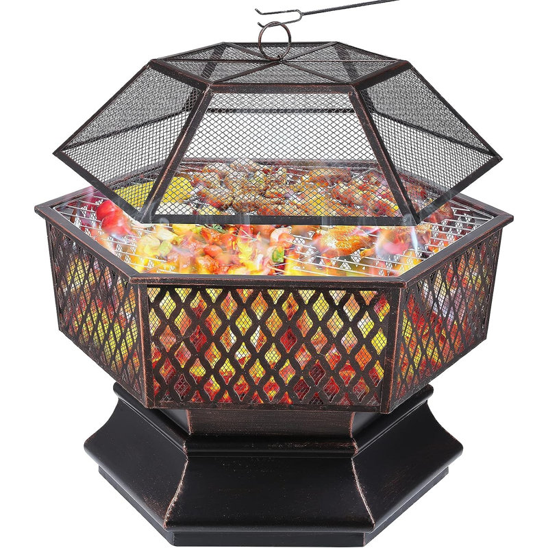 Millersville Hexagon Iron Smokeless Fire Pit