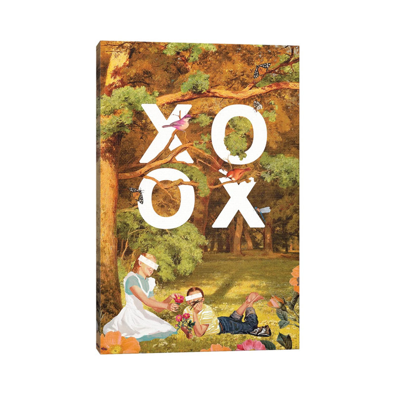 XOXO Valentine by Heather Landis - Print on Canvas, 20.32 cm H x 30.48 cm W, Wrapped Canvas