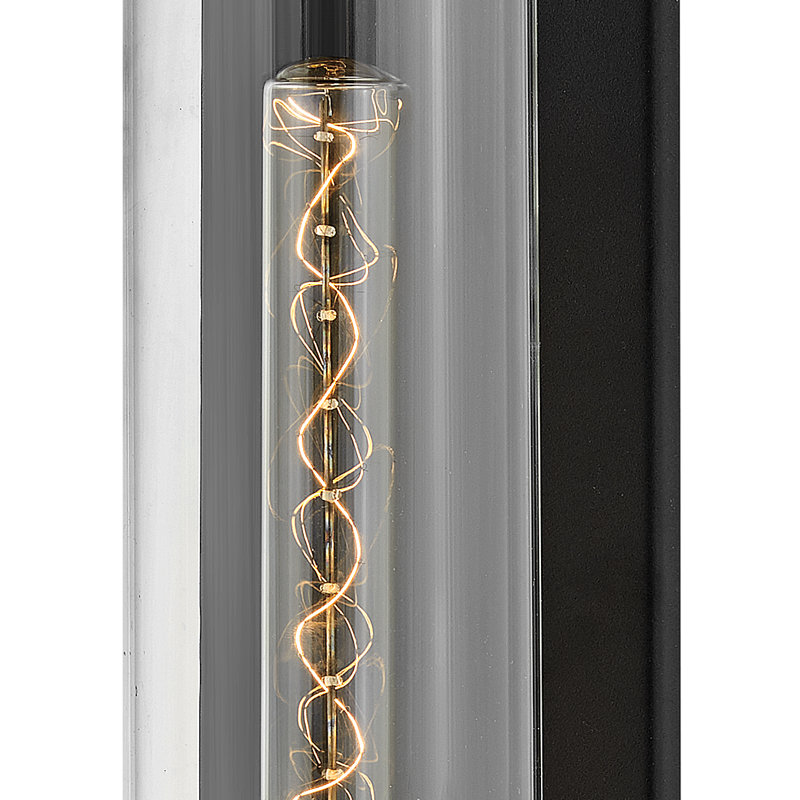 Pearson Single Light Aluminum Outdoor Wall Mount Lantern, Textured Black, 22" H x 4.5" W x 4.75" D