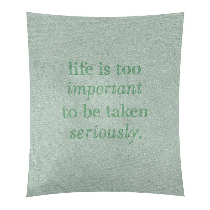 Tapisserie de levity et citation en polyester, H 27,5 po x l 37,5 po, Vert