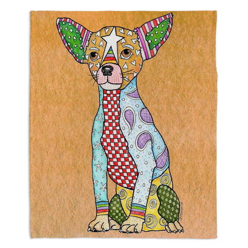  Couverture pour chien Schnauzer, 51 po x 60 po, Brun clair, Chihuahua 1