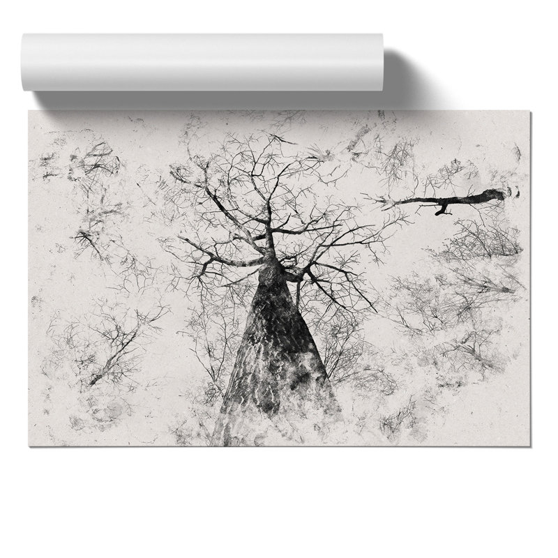 Below the Forest Watercolour - Frameless Print, 30cm H x 42cm W x 0.1cm D