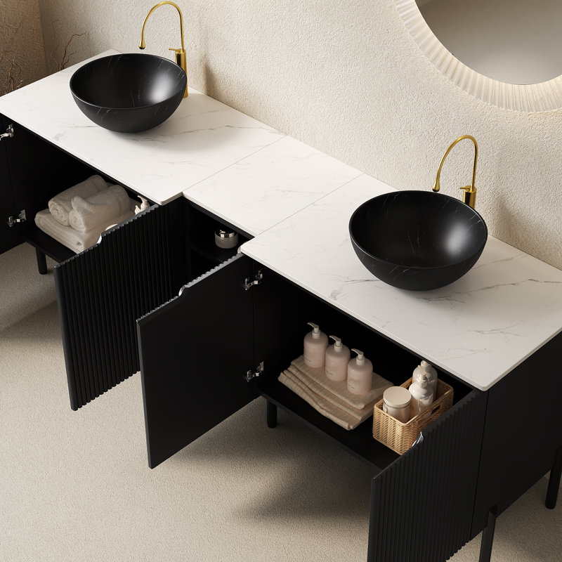 Meuble-lavabo moderne en MDF (doit inclure le meuble-lavabo et le lavabo)