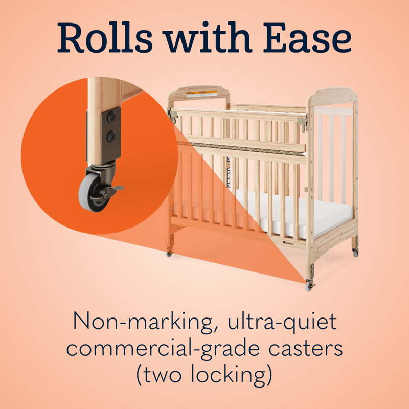 Serenity SafeReach Slatted Crib, Natural