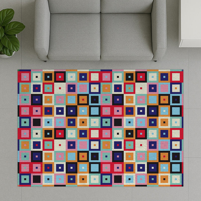 Geometric Area Rug, Rectangle 140 x 200 cm