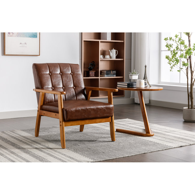 Alaiba Upholstered Armchair, Dark Brown