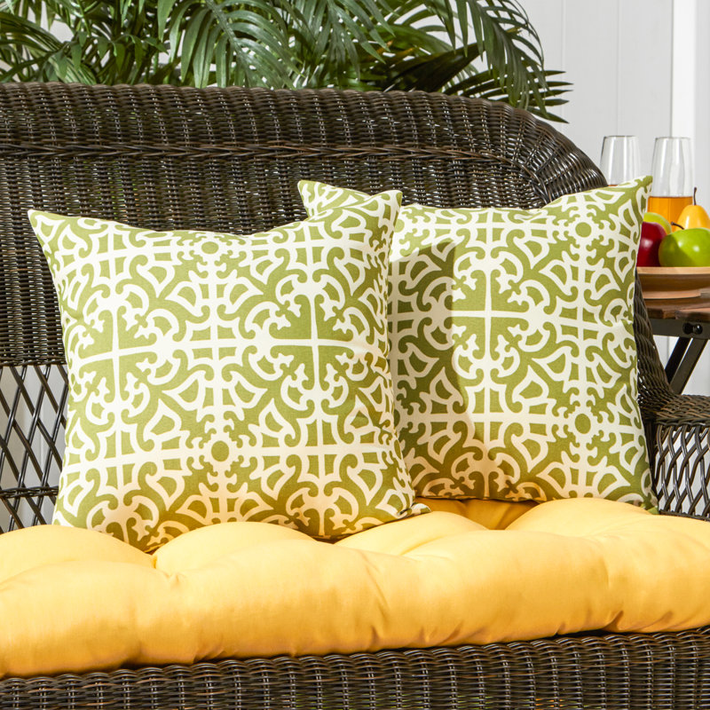 Housse de coussin d'extérieur carré Covington, Herbe