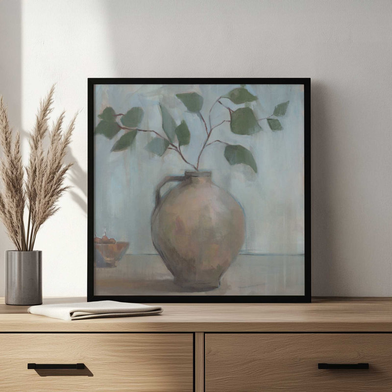 «Melancholy» par Dogwood, Argent, L 20 po x H 20 po, Impression encadrée