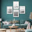 «Grayscale Beach Ocean Star Bottle Nature Wilderness Photographie Modern Decor» 4 pièces-101520074-101520079