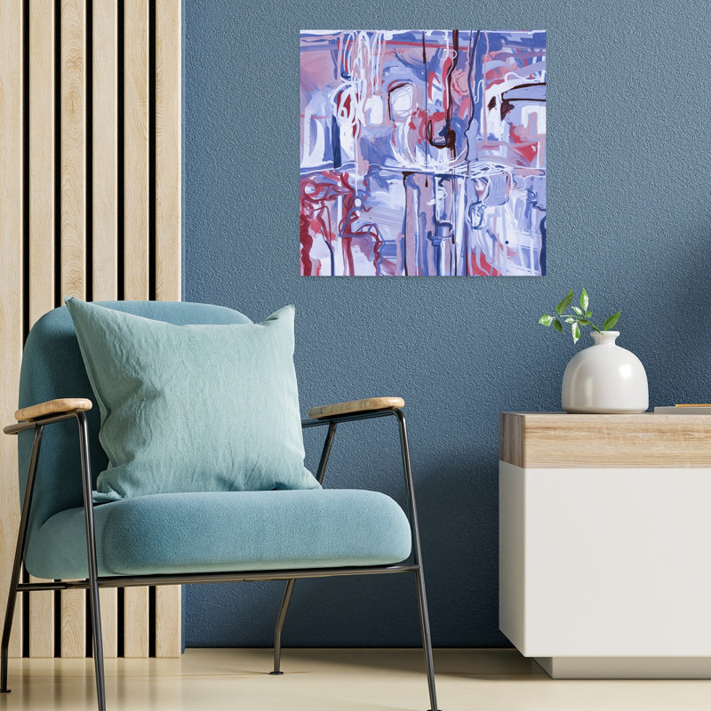 Art contemporain, art contemporain abstrait, H 18" x l 18"