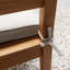 Ensemble de 2 chaises de patio en teck avec coussins Perrin