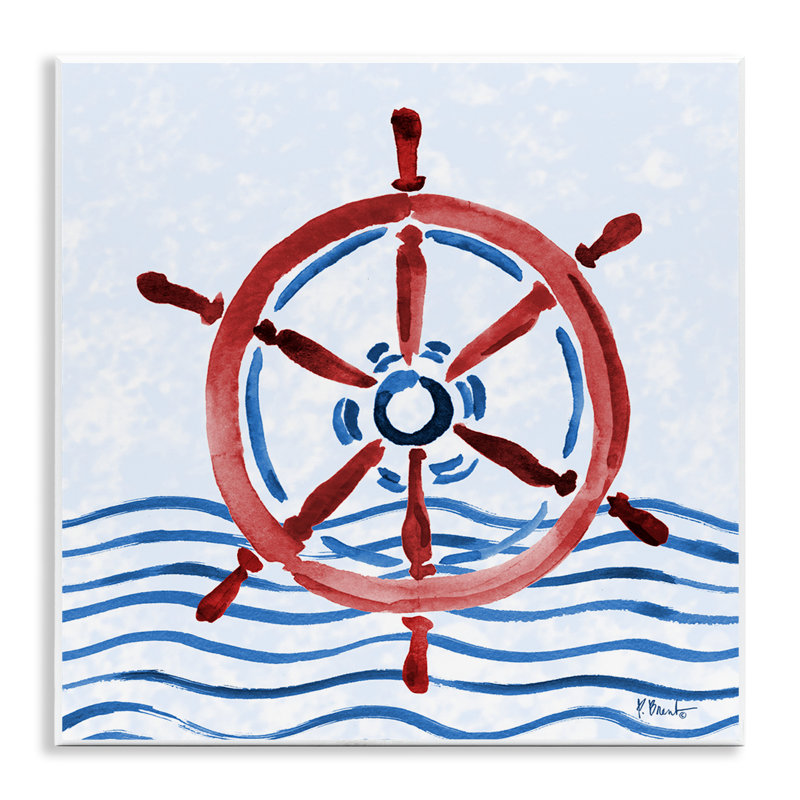 Plaque murale brossée nautique, design par Paul Brent