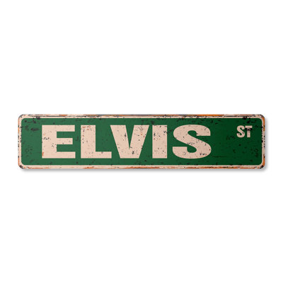 Plaque de rue en aluminium Elvis