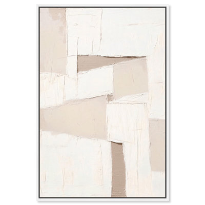«Plastered Planes I», art texturé bohème par 