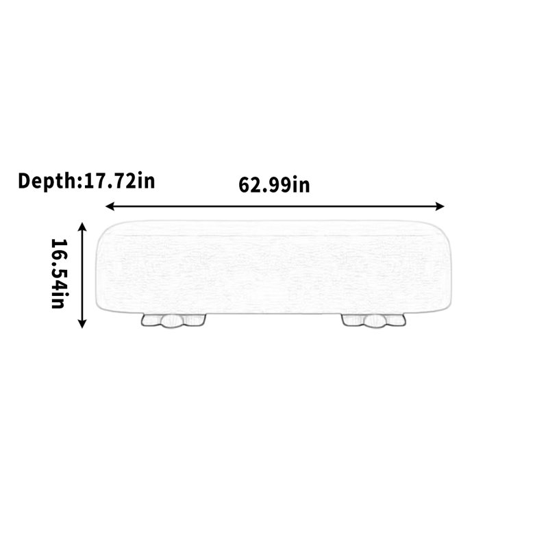Banc créatif, canapé simple, vestiaire, vestiaire, H 16,54 po x l 62,99 po x P 17,72 po